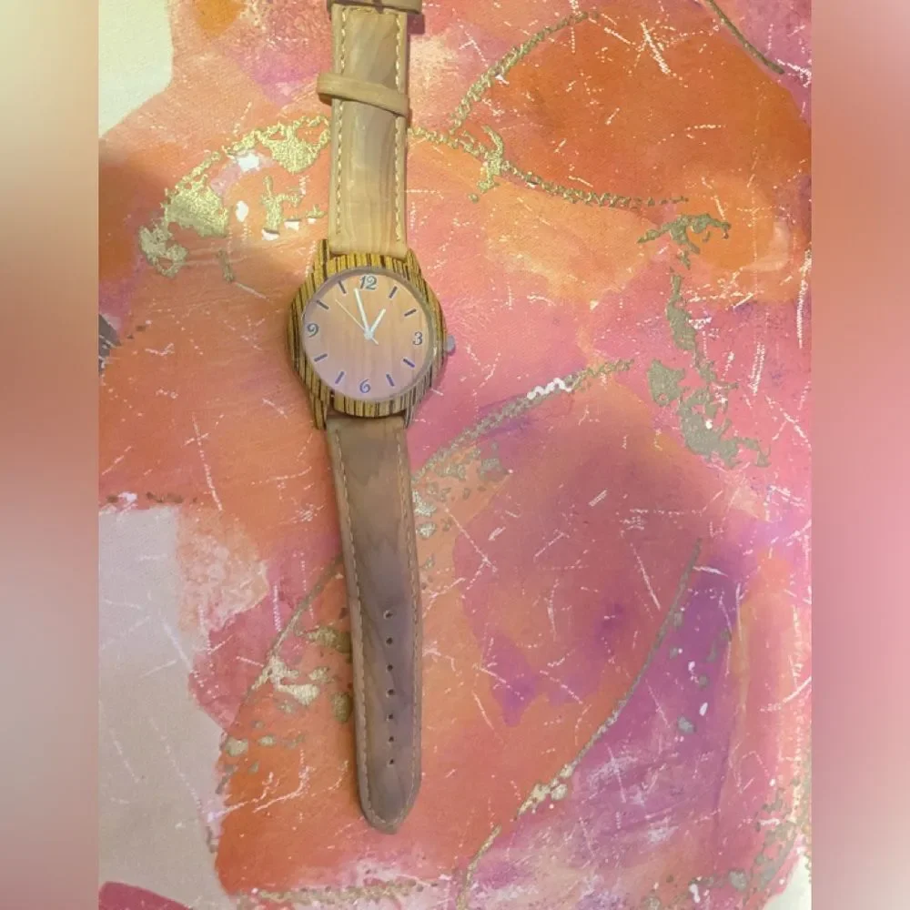 🛍️stainless steel Wood Wrist Watch For Women personalized Gift 🎁